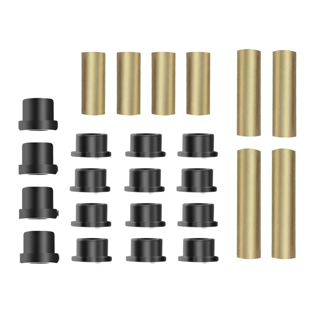 Bushing Kit Front Leaf Spring & Upper A Arm Suspension Bushings and Sleeves for Club Car Golf Cart 1016346 1016349
Bushing Kit Front Leaf Spring & Upper A Arm Suspension Bushings and Sleeves for Club Car Golf Cart 1016346 1016349