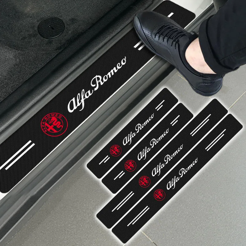 4pcs Car Carbon Fiber Sticker Auto Door Sill Protector Stickers For Alfa Romeo 159 147 156 166 Giulia Mito Stelvio Brera Spider
4pcs Car Carbon Fiber Sticker Auto Door Sill Protector Stickers For Alfa Romeo 159 147 156 166 Giulia Mito Stelvio Brera Spider