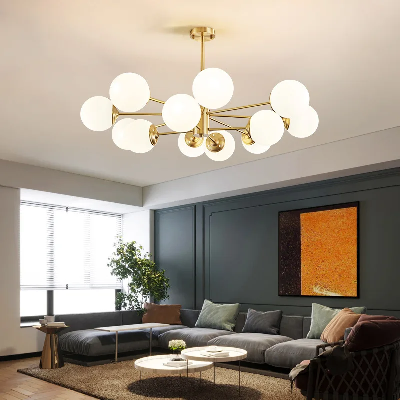 All-Copper Living Room Chandelier Nordic Minimalist Magic Bean Lamp Light Luxury Post-Modern Restaurant Bedroom Lighting
All-Copper Living Room Chandelier Nordic Minimalist Magic Bean Lamp Light Luxury Post-Modern Restaurant Bedroom Lighting