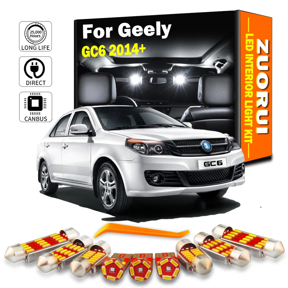 ZUORUI 10Pcs Canbus Car LED Interior Map Dome Light Kit For Geely GC6 2014 2015 2016 2017 2018+ Vehicle Lamp Led Bulbs No Error
ZUORUI 10Pcs Canbus Car LED Interior Map Dome Light Kit For Geely GC6 2014 2015 2016 2017 2018+ Vehicle Lamp Led Bulbs No Error