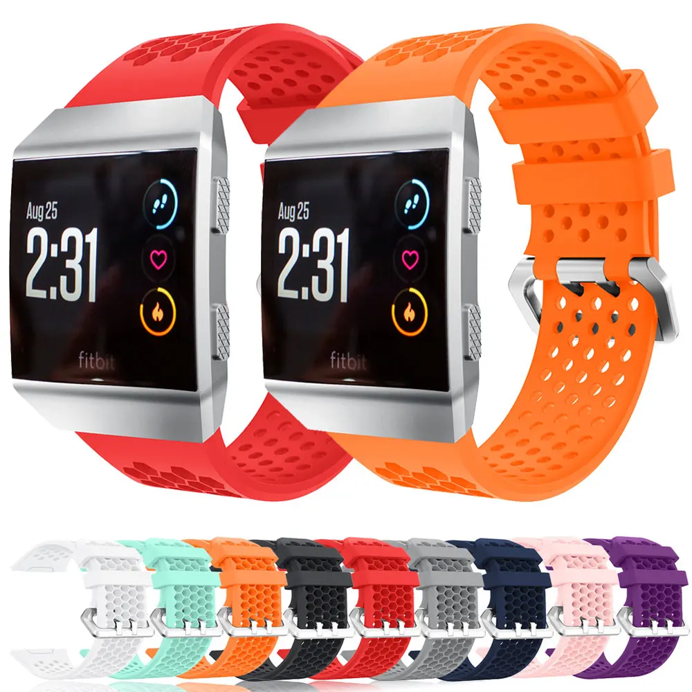 

Soft Sport Bracelet For Fitbit Ionic Silicone Watch Bands Smart Watch Strap For Ionic Adjustable Replace Wristband Accessories