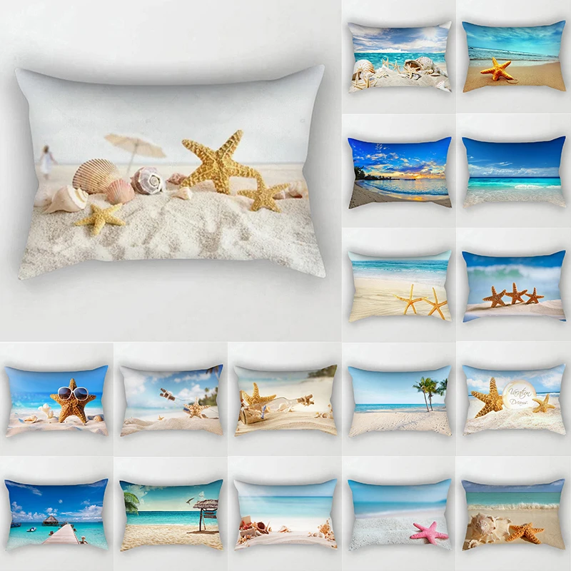 Ocean Blue Sofa Pillow Case Sea Beach Summer Polyester Cushion Cover 30x50cm Double Sided Print Waist Pillowcase Home Decor
Ocean Blue Sofa Pillow Case Sea Beach Summer Polyester Cushion Cover 30x50cm Double Sided Print Waist Pillowcase Home Decor