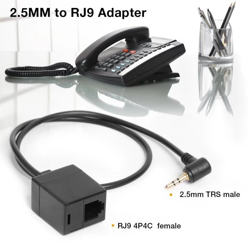 Extension Cable Adapter 2.5mm Male Jack to RJ9 4P4C Female Converter Y Splitter Wire for telephone Converter Accessories
Extension Cable Adapter 2.5mm Male Jack to RJ9 4P4C Female Converter Y Splitter Wire for telephone Converter Accessories