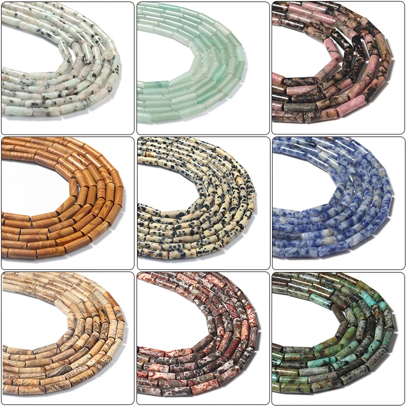 4x13mm Natural Stone Tube Beads Loose Spacer Round Cylindrical Bead Green Aventurine Diy Charm Jewelry Bracelets Making
4x13mm Natural Stone Tube Beads Loose Spacer Round Cylindrical Bead Green Aventurine Diy Charm Jewelry Bracelets Making