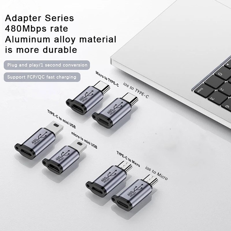 Usb-C To Micro USB Mini USB Adapter Type-C Female To Micro Usb Male Converter For Phone Tablet Camera Charging Adaptor
Usb-C To Micro USB Mini USB Adapter Type-C Female To Micro Usb Male Converter For Phone Tablet Camera Charging Adaptor