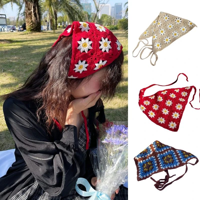 Chic Women Daisy Flower Hairband Crochet Triangle Bandanas Headband Elastic Hair Bands Turban Autumn Hair Accessories
Chic Women Daisy Flower Hairband Crochet Triangle Bandanas Headband Elastic Hair Bands Turban Autumn Hair Accessories