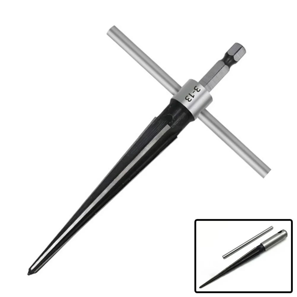 3-13mm Hand Held Tapered Reamer T Handle 6 Flute Beveling Hex Shank Cutting Drill Tool Woodworker Cutting Tool
3-13mm Hand Held Tapered Reamer T Handle 6 Flute Beveling Hex Shank Cutting Drill Tool Woodworker Cutting Tool
