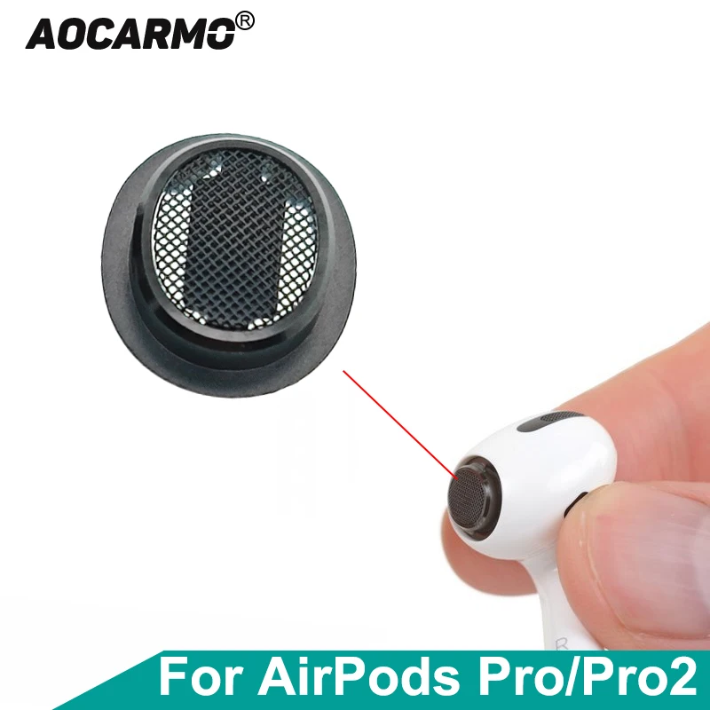 

Aocarmo For Apple AirPods Pro Pro2 Earphone Dust Filter Mesh Dustproof Net With Frame Ring Original Replacement Part