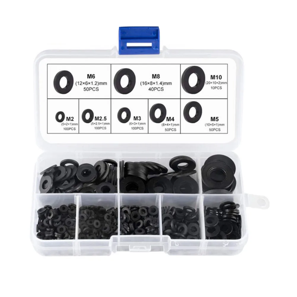 500pcs/box Nylon Plastic Washer M2 M2.5 M3 M4 M5 M6 M8 M10 Multiple Sizes Available For Industrial Screws And Bolts
500pcs/box Nylon Plastic Washer M2 M2.5 M3 M4 M5 M6 M8 M10 Multiple Sizes Available For Industrial Screws And Bolts