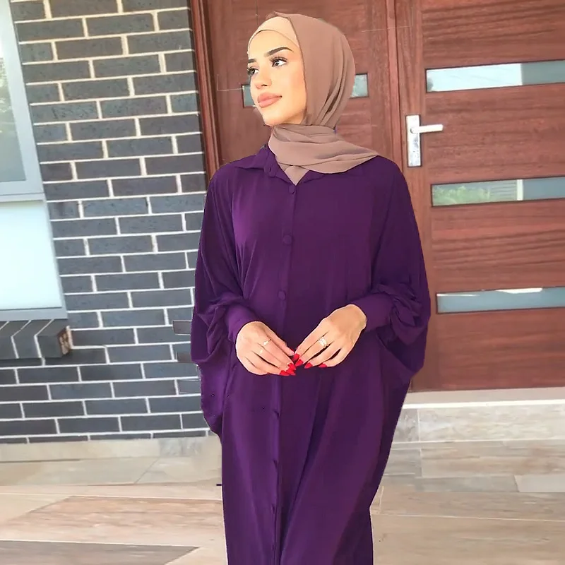 Abaya Woman Caftan Marocain Solid Color Maxi Dress Elegant Doll Sleeve Cardigan Robe Ropa De Mujer Envio Gratis Muslim Dubai 
Abaya Woman Caftan Marocain Solid Color Maxi Dress Elegant Doll Sleeve Cardigan Robe Ropa De Mujer Envio Gratis Muslim Dubai
