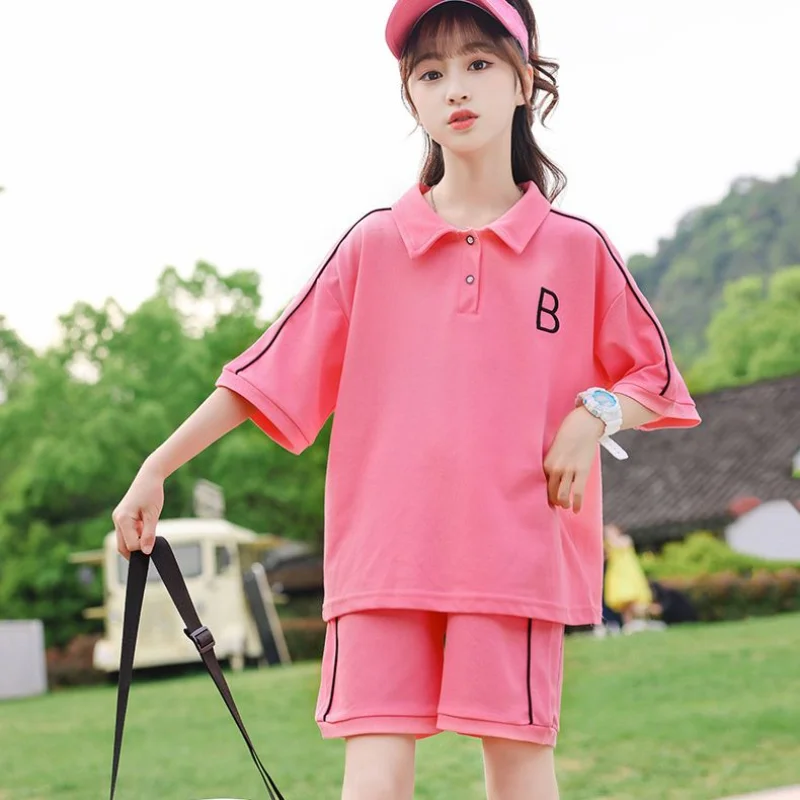 Girls Clothes Summer Kids Short Sleeve Set 2Pcs Casual Children Clothing Sports Suits Teenager Girl Outfits
Girls Clothes Summer Kids Short Sleeve Set 2Pcs Casual Children Clothing Sports Suits Teenager Girl Outfits