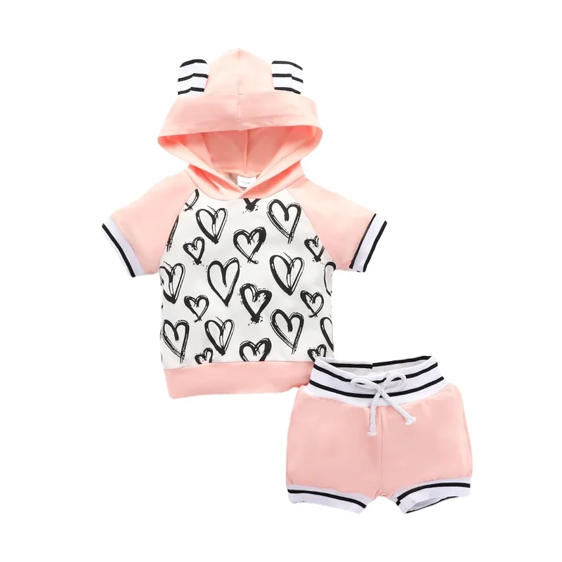 Newborn Baby Girls Clothes Summer Short Sleeve Hooded Sweatshirt Stripped Pants 2PCS Outfits Cotton Infant Baby Tracksuit Set
Newborn Baby Girls Clothes Summer Short Sleeve Hooded Sweatshirt Stripped Pants 2PCS Outfits Cotton Infant Baby Tracksuit Set