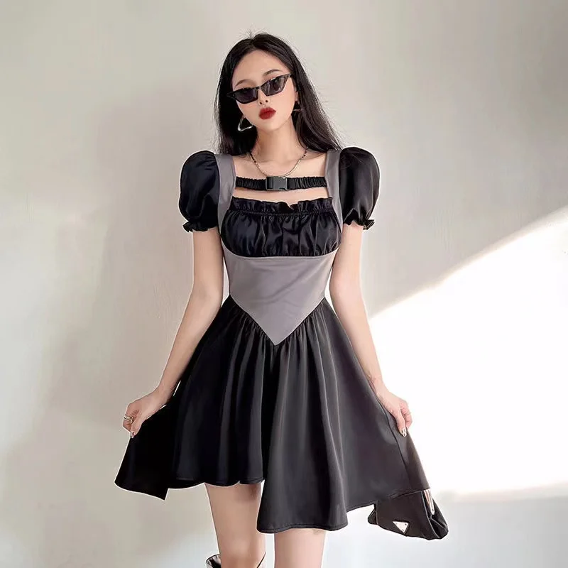 Bandage Y2k Pleated Dress Retro Corset Patched A-Line Sundress Zipper Short Sleeve Korean Elegant Dress Summer Dress Woman 2022
Bandage Y2k Pleated Dress Retro Corset Patched A-Line Sundress Zipper Short Sleeve Korean Elegant Dress Summer Dress Woman 2022