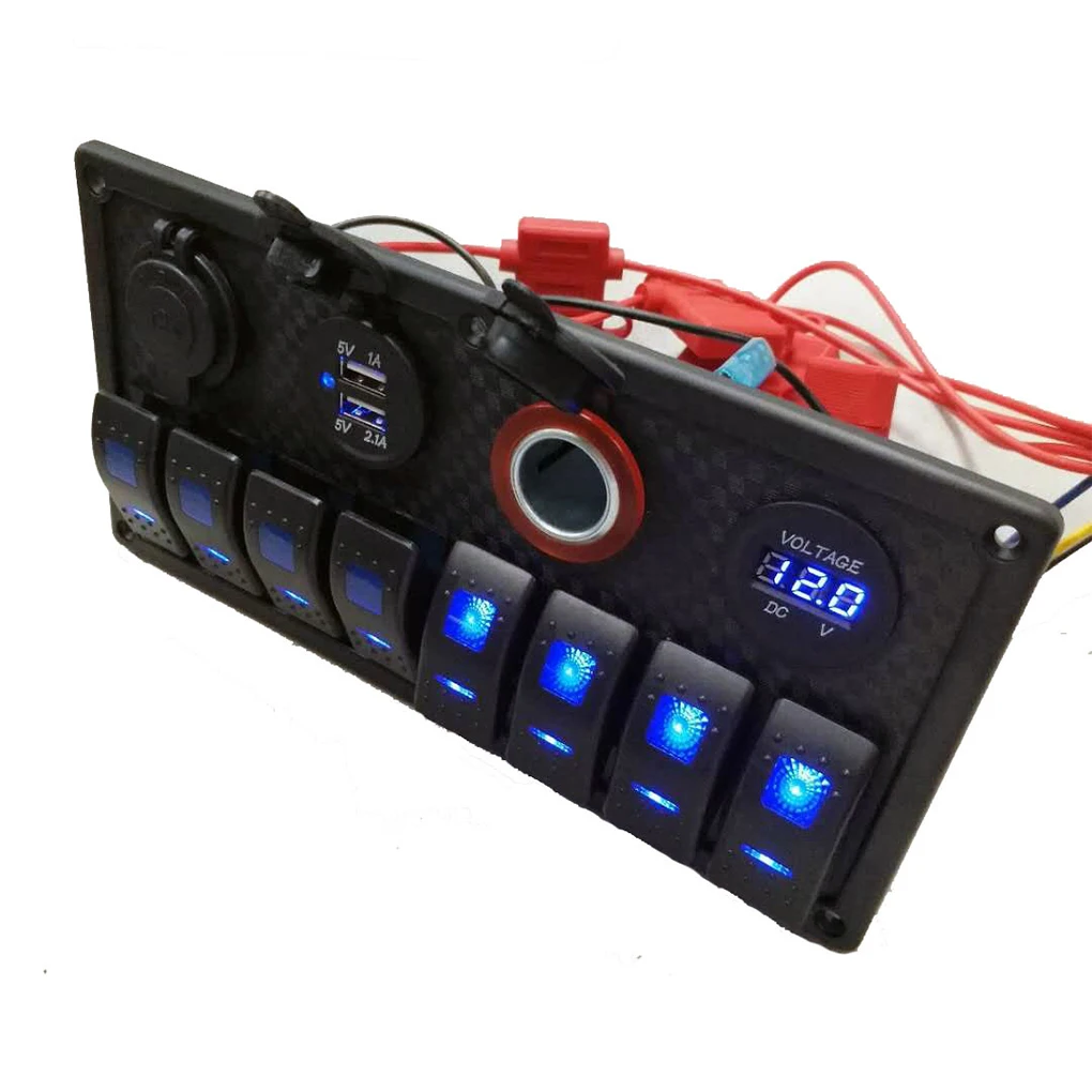 8 Gang Rocker Car Switch Panel Accessory Control Board Modified Components
8 Gang Rocker Car Switch Panel Accessory Control Board Modified Components