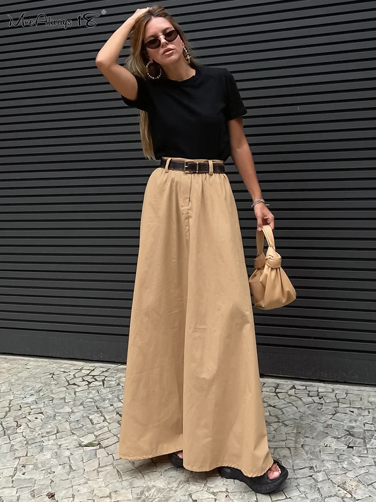 Mnealways18 A-Line High Waist Women Cotton Skirts Summer Street Style Pleated Long Skirts Khaki Pocket Office Ladies Loose Skirt
Mnealways18 A-Line High Waist Women Cotton Skirts Summer Street Style Pleated Long Skirts Khaki Pocket Office Ladies Loose Skirt