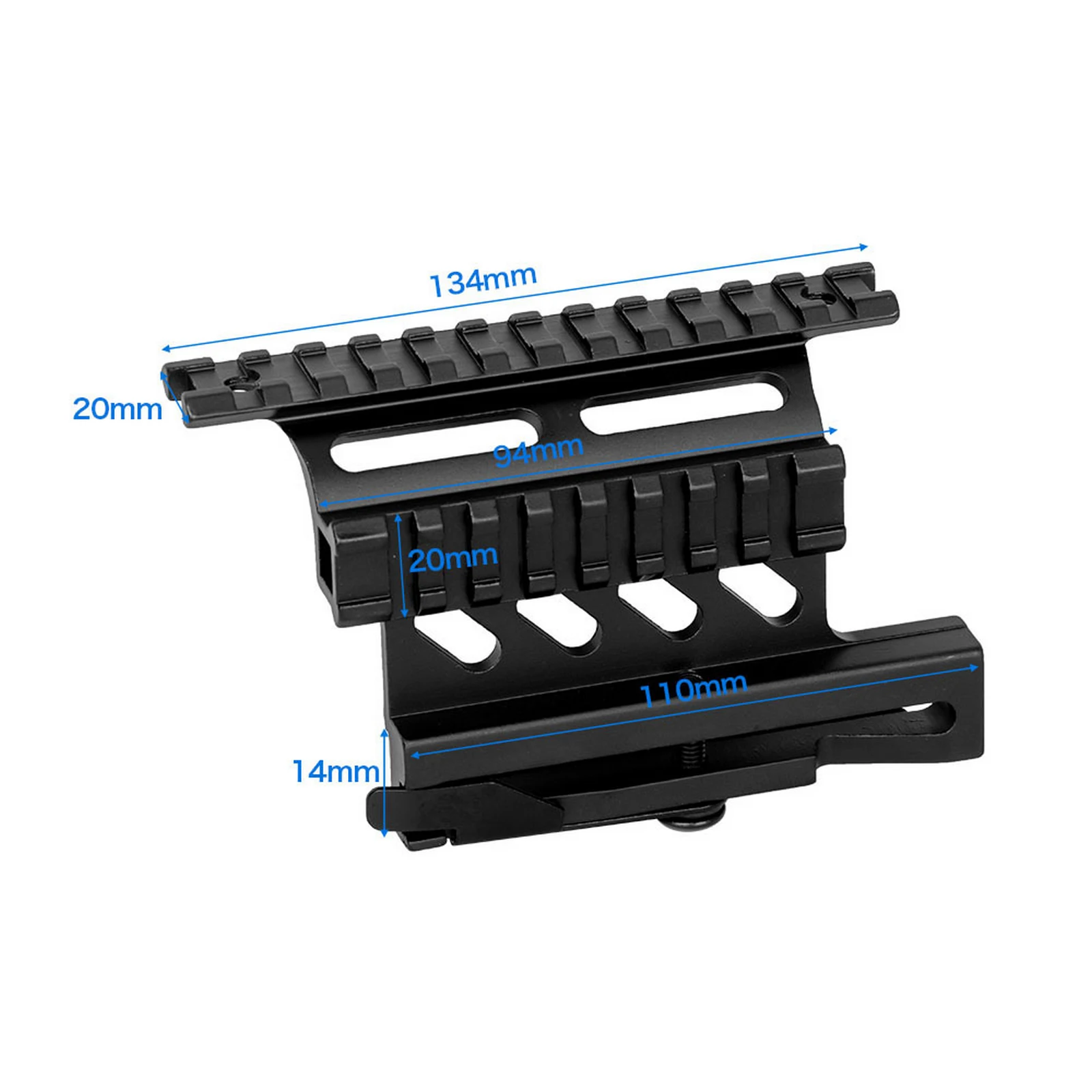 Tactical Rail Side Mount Rail Quick Release QD 20mm Picatinny Double Sided Mounting Bracket Holder Support Hunting Accessory
Tactical Rail Side Mount Rail Quick Release QD 20mm Picatinny Double Sided Mounting Bracket Holder Support Hunting Accessory