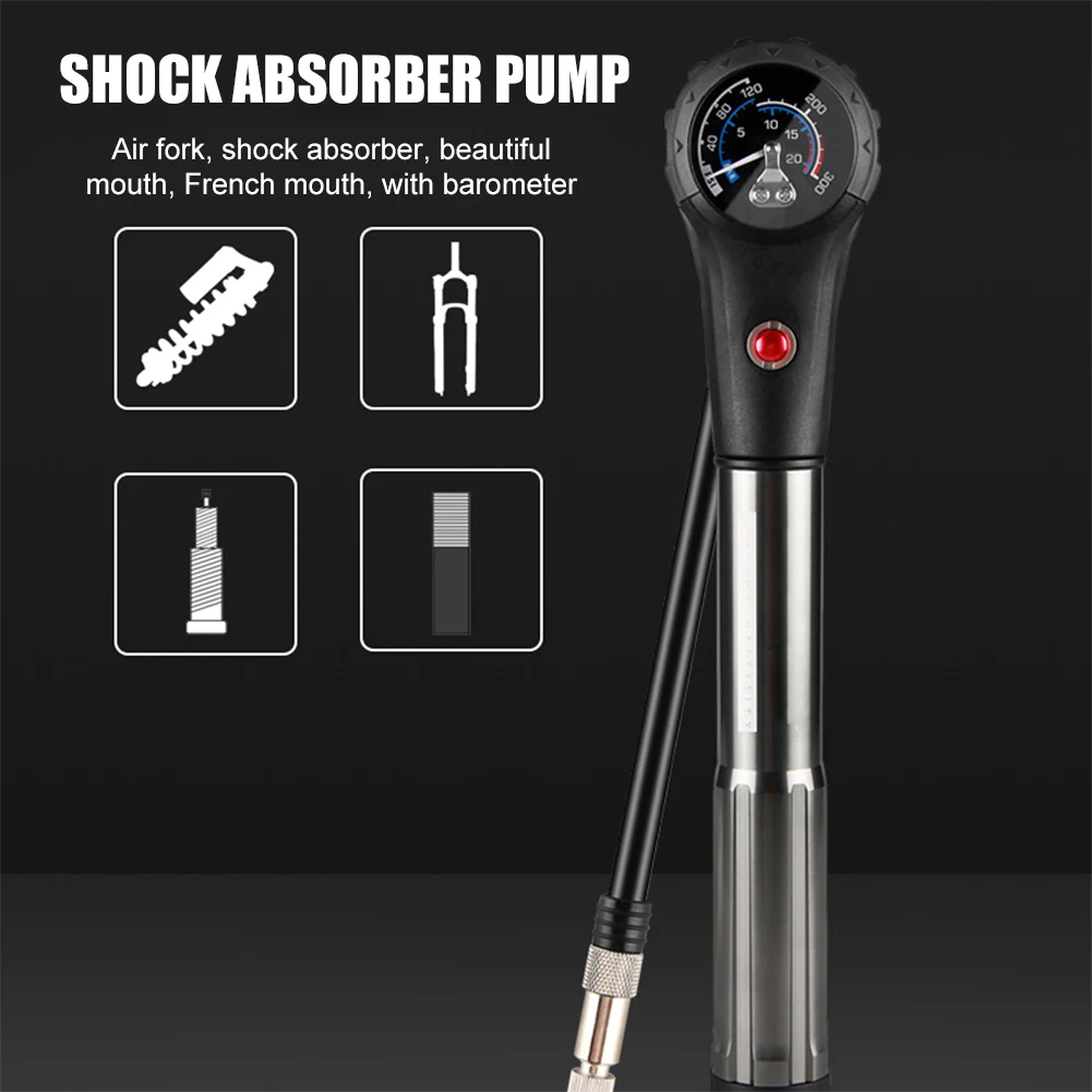 Bicycle Pump 300PSI Air Pump Aluminum Alloy Portable Drop-proof Bike Ultralight Hand Pump MTB Mountain Bike Pump with Gauge
Bicycle Pump 300PSI Air Pump Aluminum Alloy Portable Drop-proof Bike Ultralight Hand Pump MTB Mountain Bike Pump with Gauge