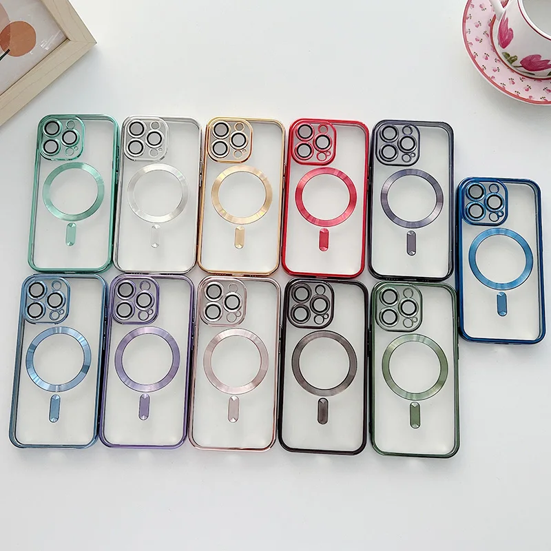 Luxury Clear Magnetic Case For iPhone 14Plus 13Pro Max 12 11 Soft Magsafe Wireless Charge Plating With Lens Film Protection TPU
Luxury Clear Magnetic Case For iPhone 14Plus 13Pro Max 12 11 Soft Magsafe Wireless Charge Plating With Lens Film Protection TPU
