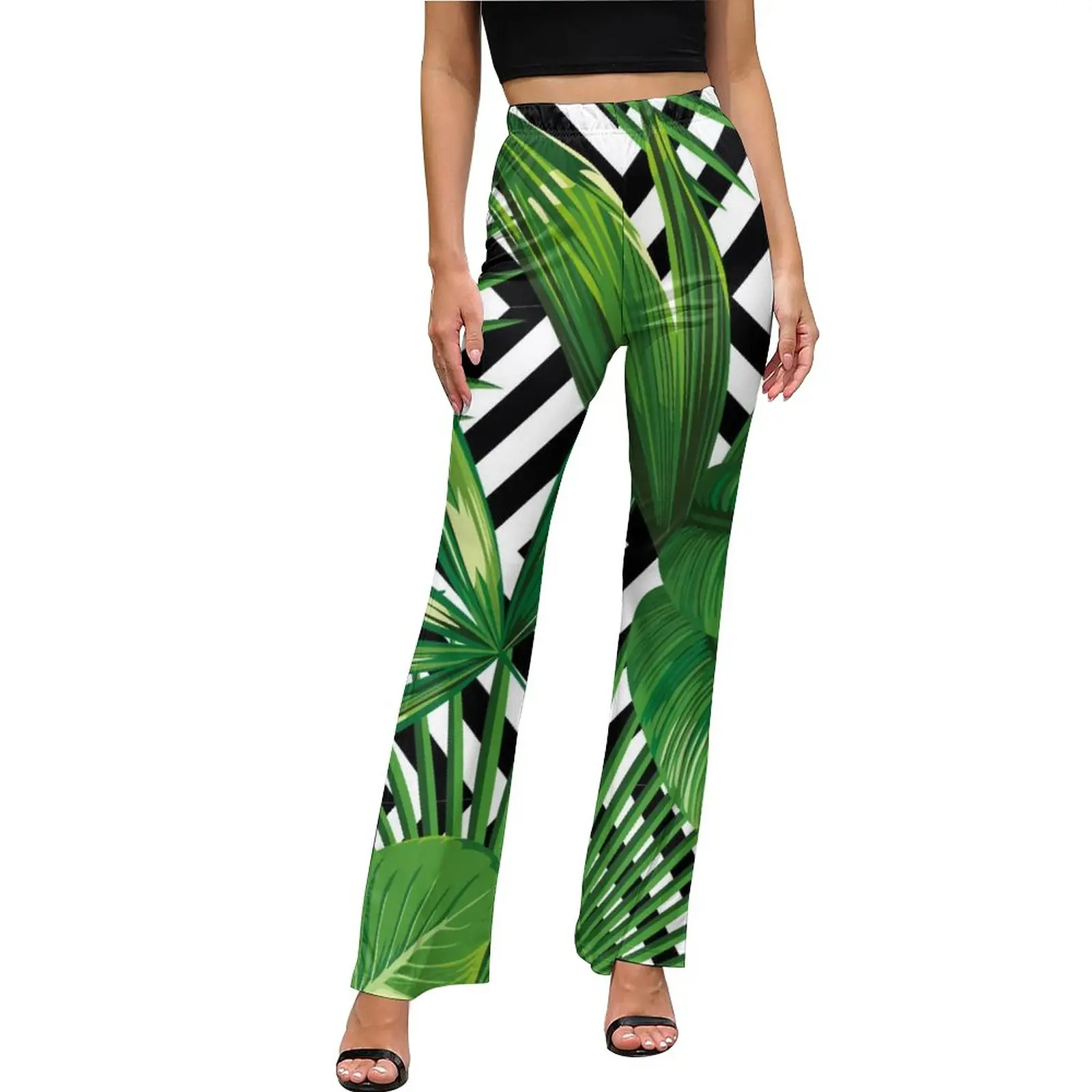 Palm Leaves Casual Pants Women Black White Geometry Slim Elastic High Waist Harajuku Flared Pants Summer Office Print Trousers
Palm Leaves Casual Pants Women Black White Geometry Slim Elastic High Waist Harajuku Flared Pants Summer Office Print Trousers