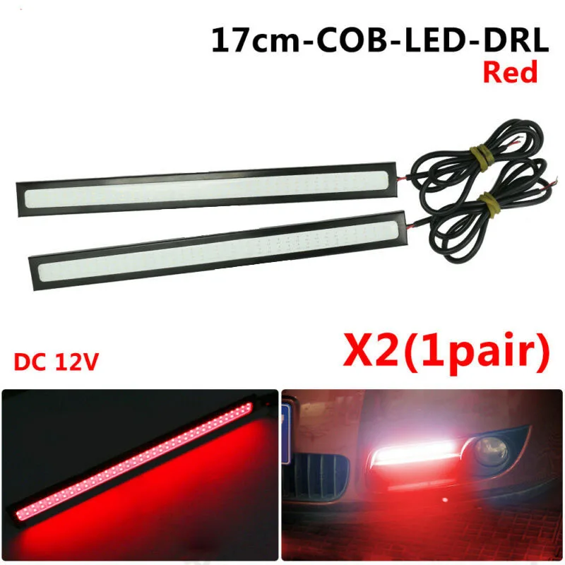 2Pcs 17cm COB LED Light Strip RED Waterproof Car 12V DRL Fog Light Driving Lamp Red LED Lights Easy To Install
2Pcs 17cm COB LED Light Strip RED Waterproof Car 12V DRL Fog Light Driving Lamp Red LED Lights Easy To Install