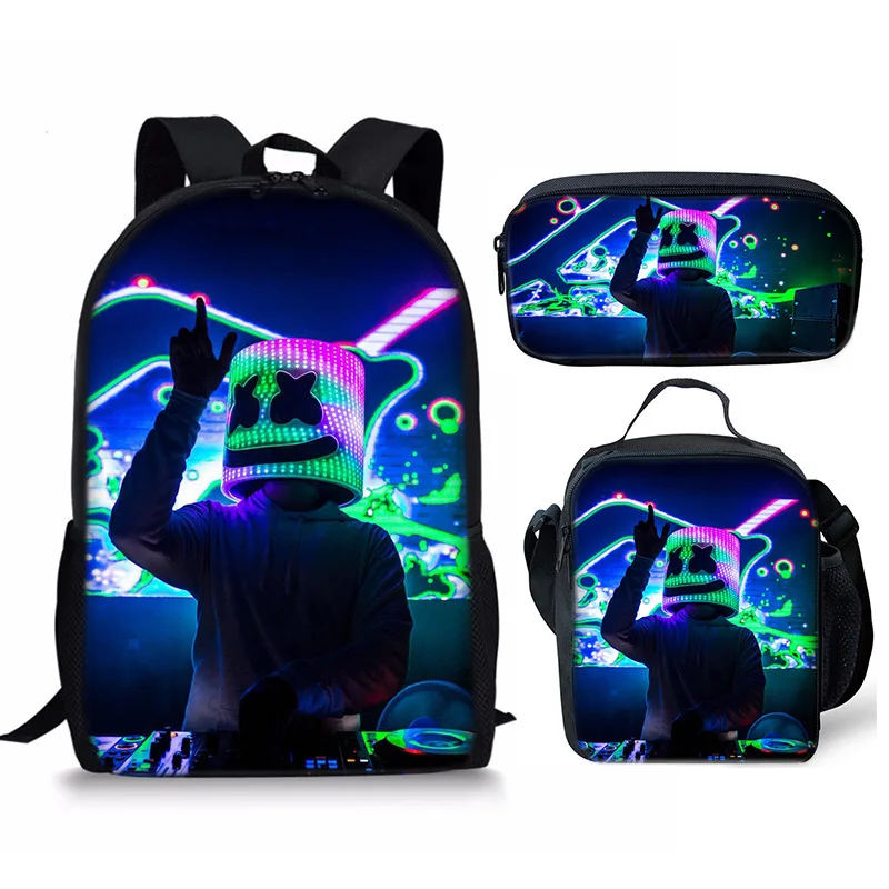 Three-piece Set of DJ Cotton Candy Around Marshmello Primary and Secondary School Students Schoolbag Lunch Bag Pencil Case
Three-piece Set of DJ Cotton Candy Around Marshmello Primary and Secondary School Students Schoolbag Lunch Bag Pencil Case