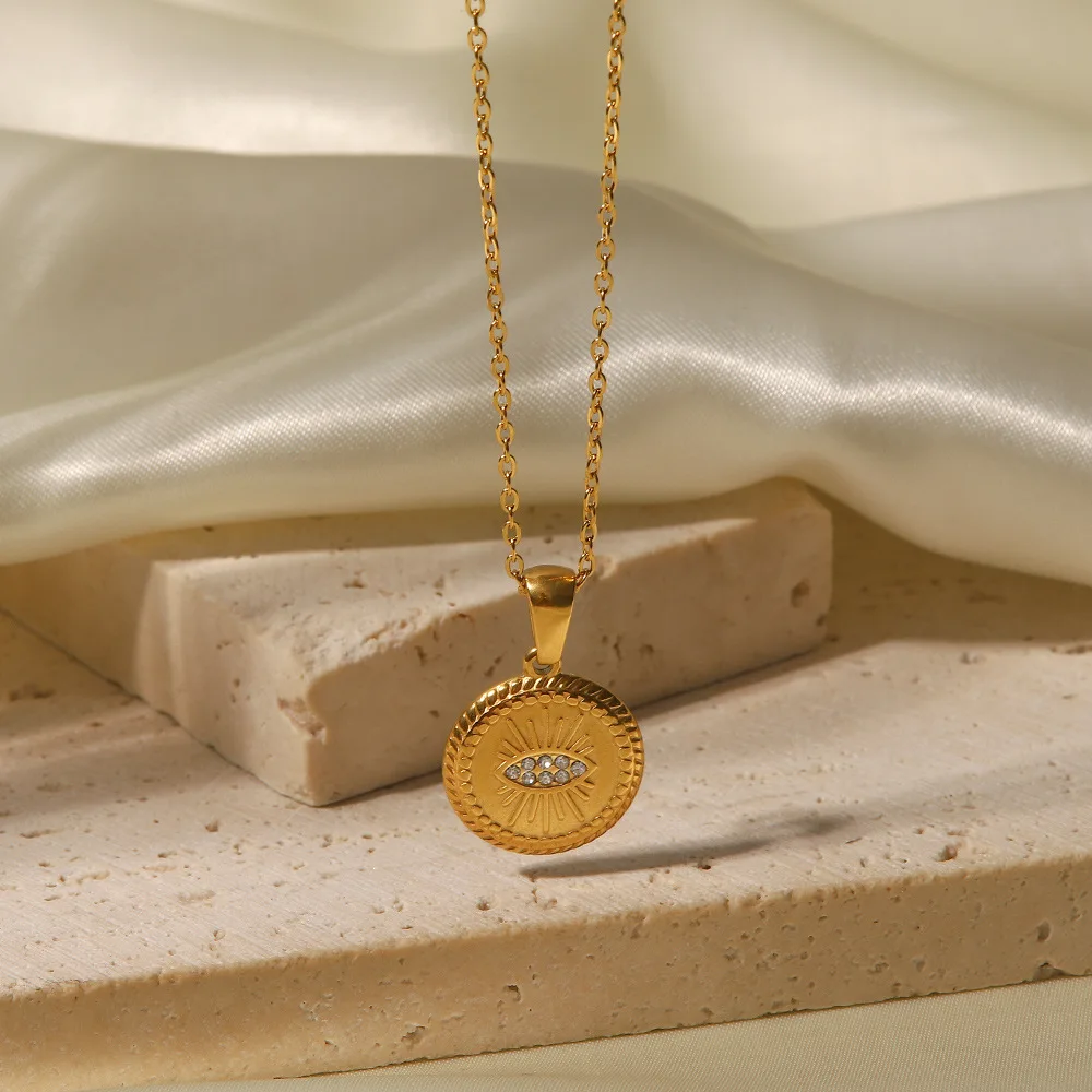 Devil's Eye Chains Pendant Necklace for Women Stainless Steel Metal 18KGold Plated Golden White Diomand Zircon Fashion Jewelry
Devil's Eye Chains Pendant Necklace for Women Stainless Steel Metal 18KGold Plated Golden White Diomand Zircon Fashion Jewelry