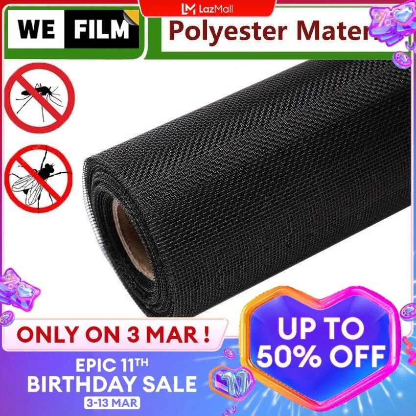 Window Screen Adjustable DIY Custom Mosquito Net Replacement Mesh Fiberglass Screen Mesh for Window Door Patio Screen(Black)
Window Screen Adjustable DIY Custom Mosquito Net Replacement Mesh Fiberglass Screen Mesh for Window Door Patio Screen(Black)