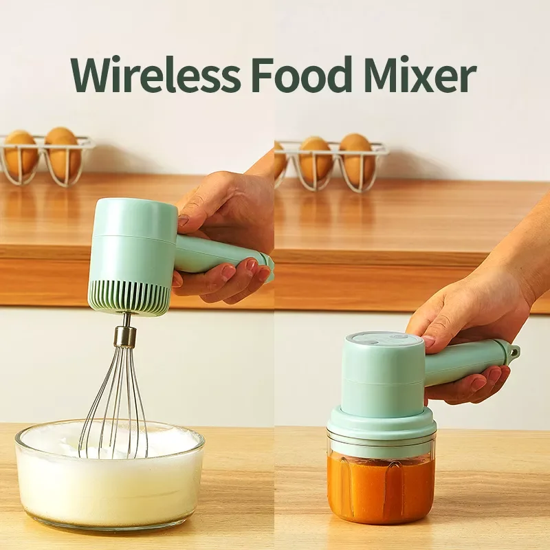 Wireless 3 Speed Mini Mixer Electric Food Blender Handheld Mixer Egg Beater Automatic Cream Food Cake Baking Dough Mixer
Wireless 3 Speed Mini Mixer Electric Food Blender Handheld Mixer Egg Beater Automatic Cream Food Cake Baking Dough Mixer