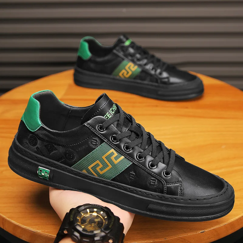 Brand New Shoes for Men Genuine Leather Casual Shoes Spring Trend Print Flat Skateboard Shoes Street Cool Lace-up Sneakers
Brand New Shoes for Men Genuine Leather Casual Shoes Spring Trend Print Flat Skateboard Shoes Street Cool Lace-up Sneakers