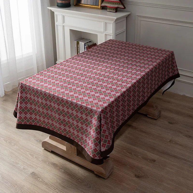 Cotton Fabric Coffee Table Cloth Purple Grids Tablecloth for Hotel Restaurant Retro Table Cover Christmas Party Banquet Decor
Cotton Fabric Coffee Table Cloth Purple Grids Tablecloth for Hotel Restaurant Retro Table Cover Christmas Party Banquet Decor