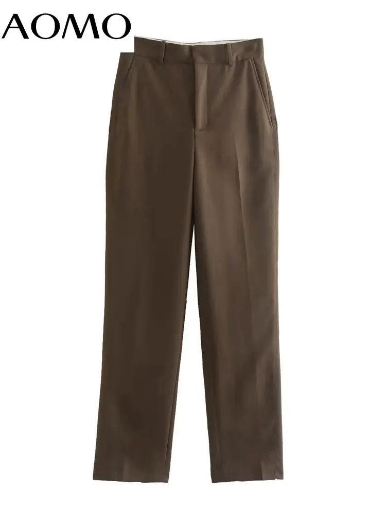 AOMO 2022 New Women Chic Zipper Long Suit Pants Trousers Office Lady Elegant Pants 4N23A
AOMO 2022 New Women Chic Zipper Long Suit Pants Trousers Office Lady Elegant Pants 4N23A