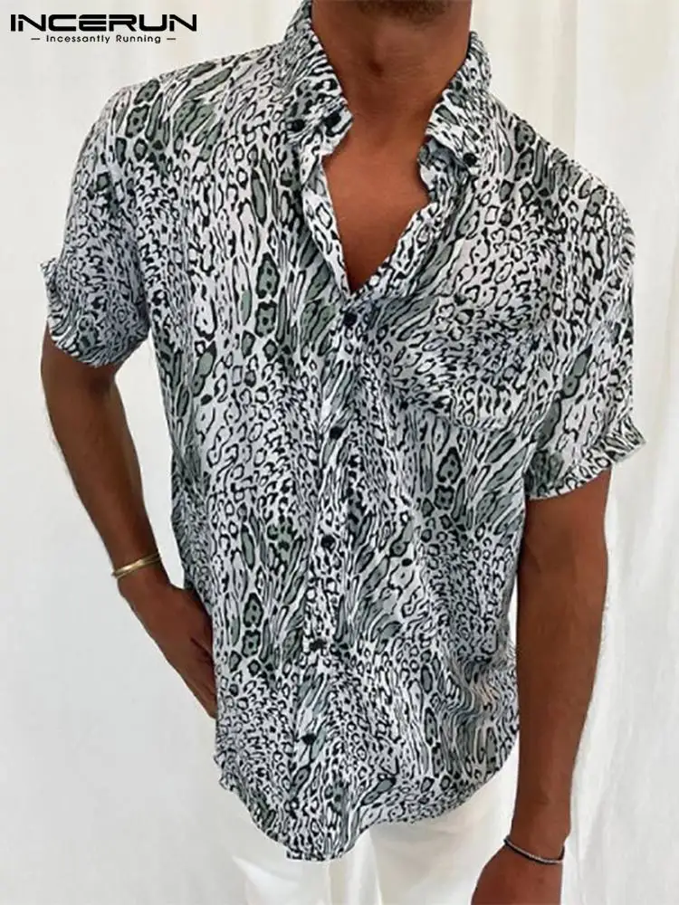 2022 Fashion Men Shirt Leopard Printed Summer Lapel Short Sleeve Hawaiian Shirts Hombre Streetwear Casual Camisas S-3XL INCERUN
2022 Fashion Men Shirt Leopard Printed Summer Lapel Short Sleeve Hawaiian Shirts Hombre Streetwear Casual Camisas S-3XL INCERUN