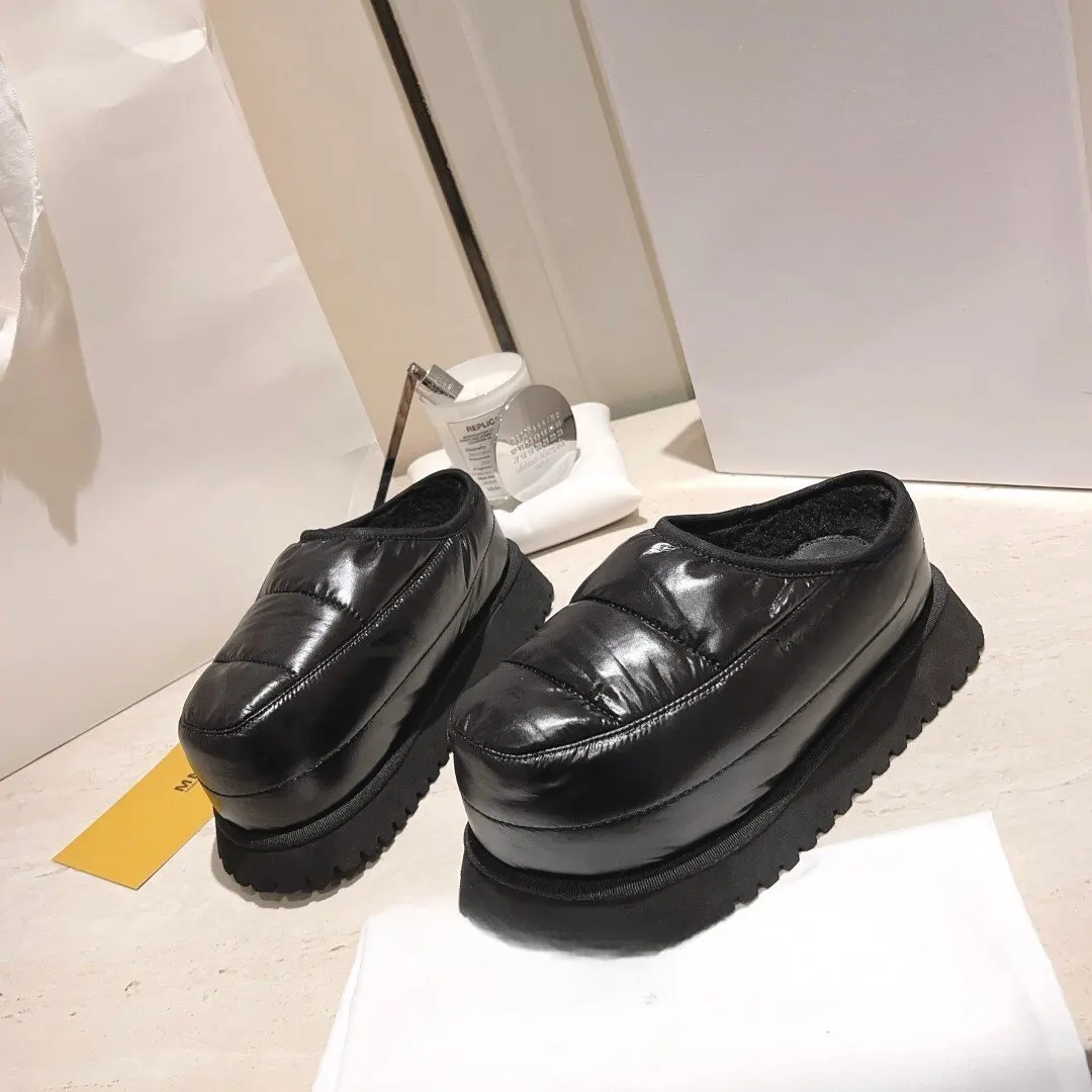 

Женские полутапочки Baotou на толстой подошве, увеличенная обувь для маффинов, новинка 2023, Повседневная Уличная одежда, лоферы, обувь для хлеба