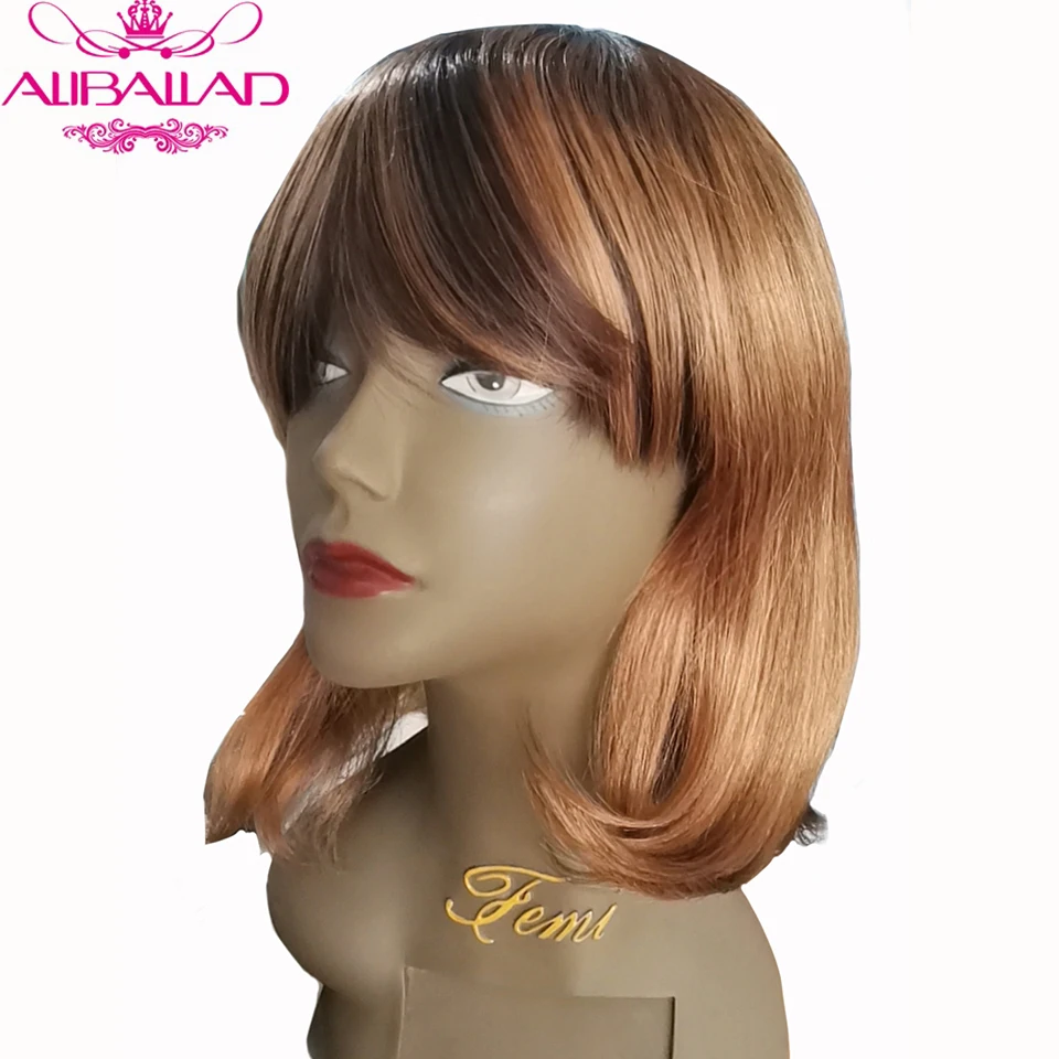 Straight Short Bob Wig With Bangs Brazilian Blunt Cut Wigs Full Machine Human Hair Wig Honey Blonde Color Aliballad Remy Hair
Straight Short Bob Wig With Bangs Brazilian Blunt Cut Wigs Full Machine Human Hair Wig Honey Blonde Color Aliballad Remy Hair