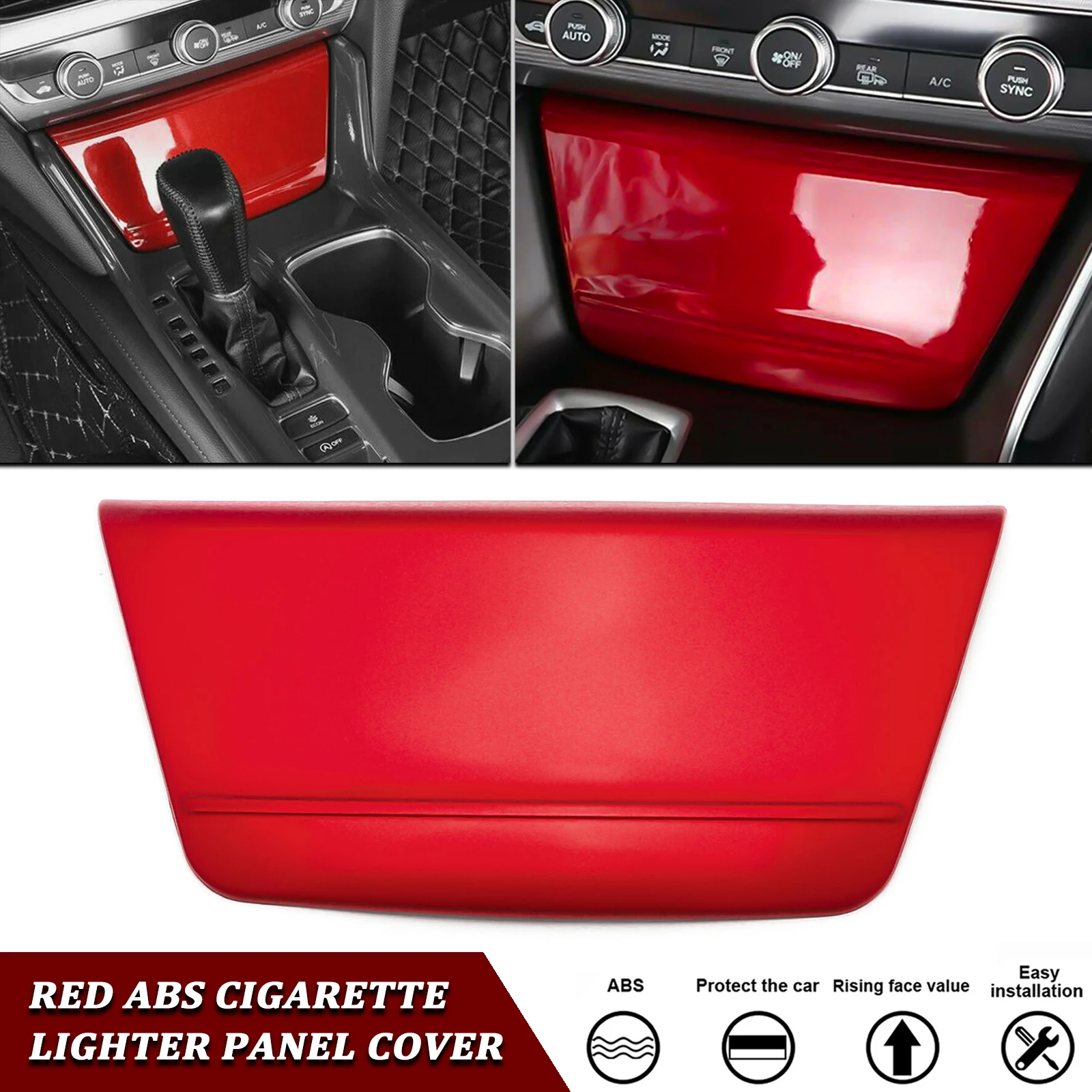 Sporty RED Interior Center Console Cigarette Lighter Panel Cover Molding Trim Decor For Honda Accord 2018-2022 2019 2020 2021
Sporty RED Interior Center Console Cigarette Lighter Panel Cover Molding Trim Decor For Honda Accord 2018-2022 2019 2020 2021