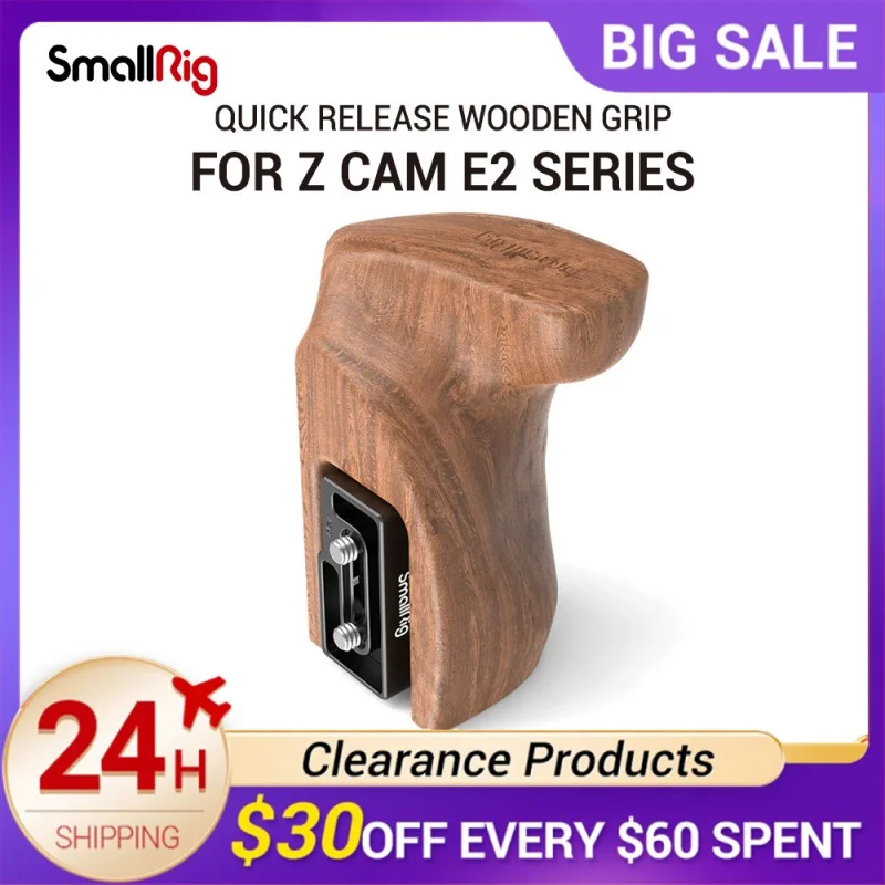 

Быстросъемная деревянная ручка SmallRig для камеры Z CAM серии E2, правая/левая ручка для камеры с винтами 1/4-2457