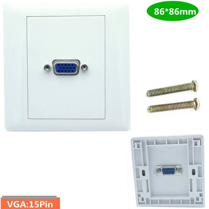 Multimedia 86 Type 15Pin Solderless VGA Wall Panel Single Group Wall Socket Projector Computer Connected To TV
Multimedia 86 Type 15Pin Solderless VGA Wall Panel Single Group Wall Socket Projector Computer Connected To TV