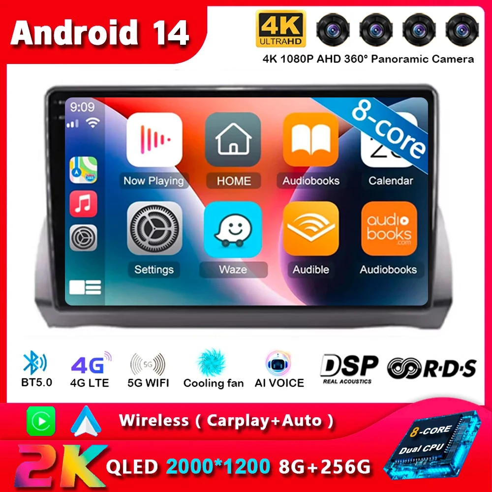 Android14 для Fiat Argo 2019 2020 2021 2022 видеоплеер стерео мультимедийная навигация WIFI