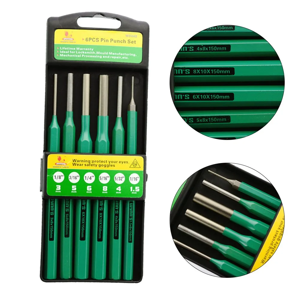 1 Set Round Head Positioning Punch Brand New Heavy Duty 6 Pcs Roll Pin Punch Set 1.5/3/4/5/6/8mm DIY Hand Tools
1 Set Round Head Positioning Punch Brand New Heavy Duty 6 Pcs Roll Pin Punch Set 1.5/3/4/5/6/8mm DIY Hand Tools