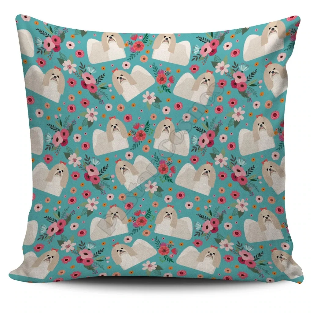 Shih Tzu Flower Pillow Cover 3D Printed Pillowcases Throw Home Decoration Double-sided Printing 12 style
Shih Tzu Flower Pillow Cover 3D Printed Pillowcases Throw Home Decoration Double-sided Printing 12 style
