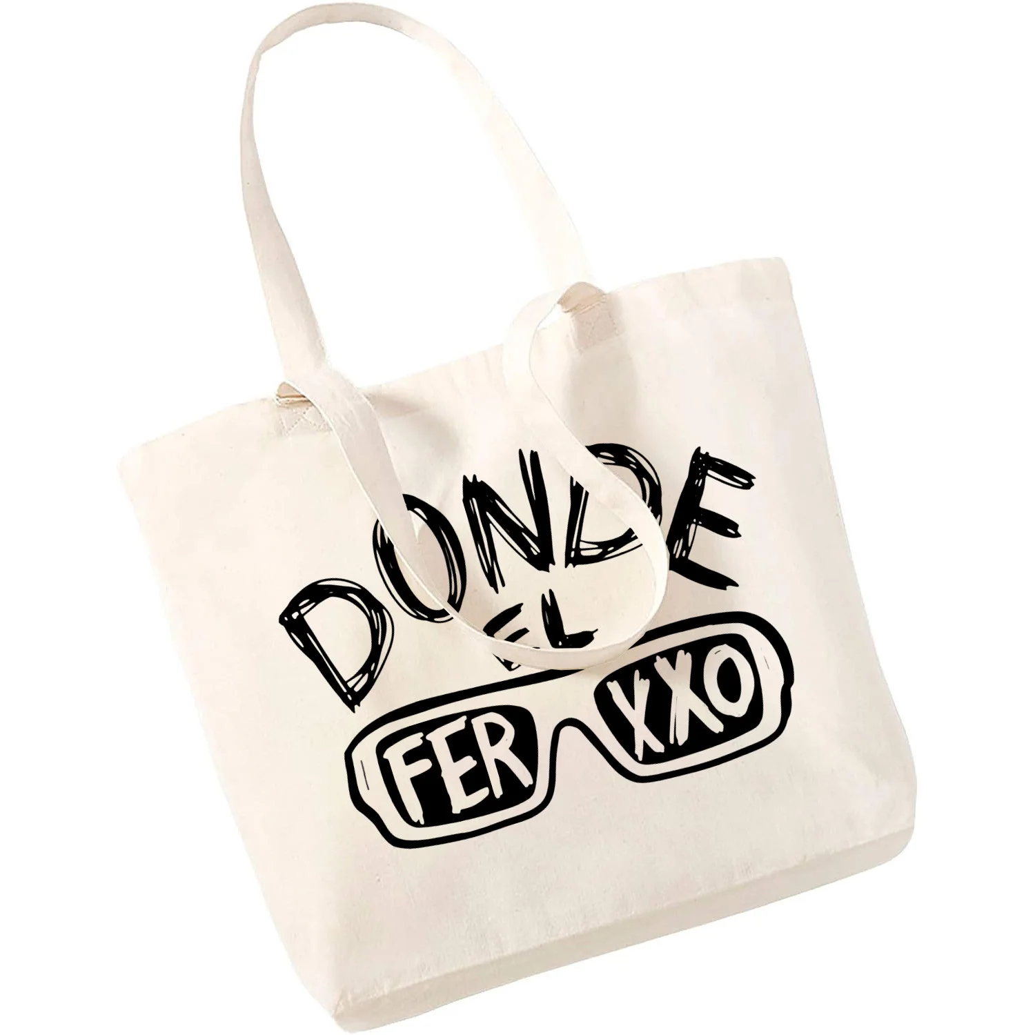 

The Ferxxo Feid 90s Rapper Feid Ferxxo Canvas Shoulder Bag Female Harajuku Funny Large-capacity Eco Environmental Shopper Bag