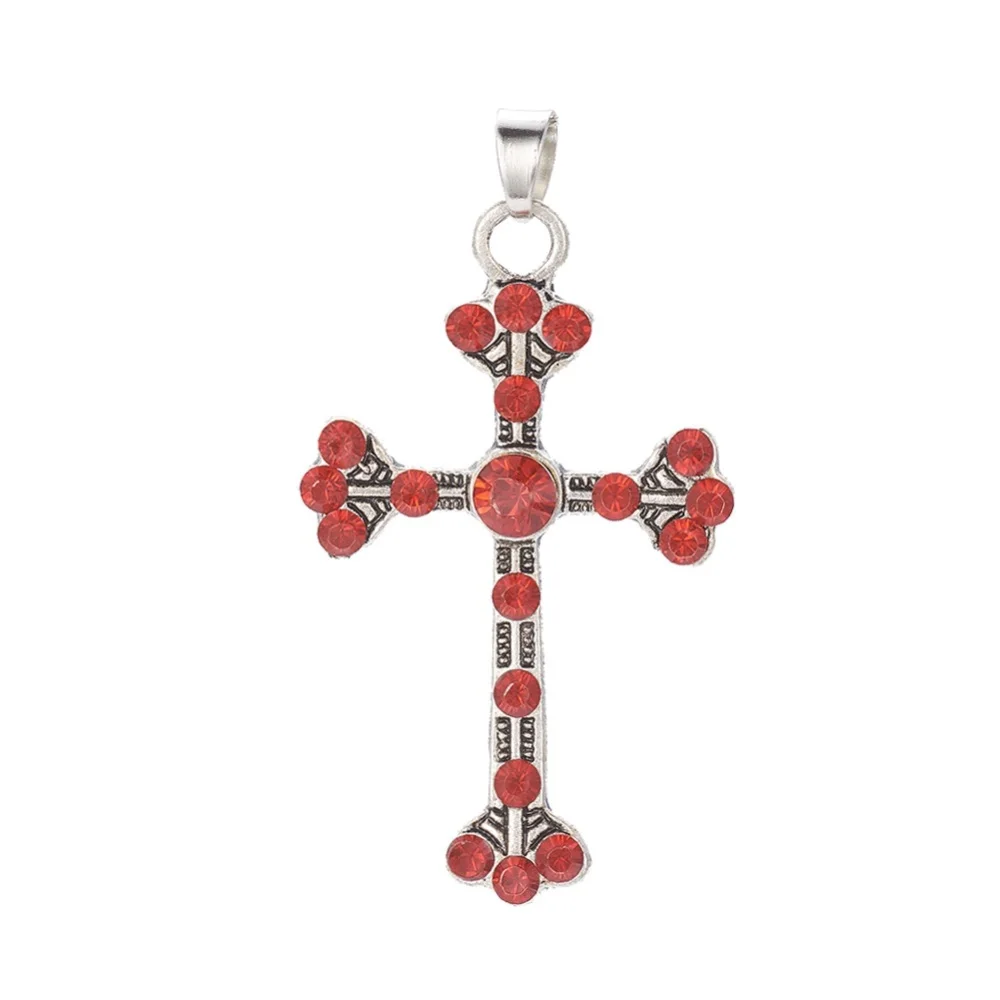 2PCS Tibetan Style Alloy Rhinestone Pendants Latin Cross Fleuree Antique Silver Hyacinth 49.5x30x5mm Hole: 4mm
2PCS Tibetan Style Alloy Rhinestone Pendants Latin Cross Fleuree Antique Silver Hyacinth 49.5x30x5mm Hole: 4mm