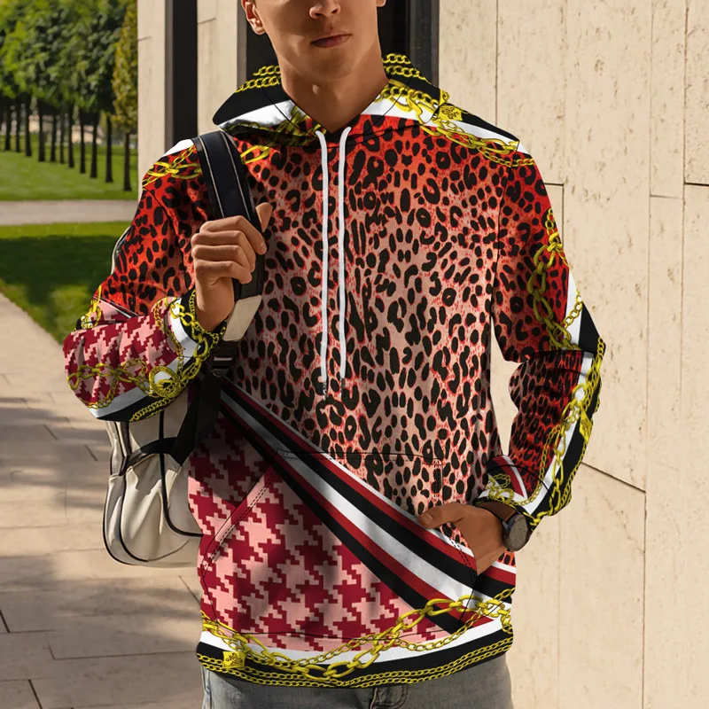 European 'And American Foreign Trade 2023 Autumn And Winter New Men's Cool Printed Leopard Print round neck hooded men's hoodie
European 'And American Foreign Trade 2023 Autumn And Winter New Men's Cool Printed Leopard Print round neck hooded men's hoodie