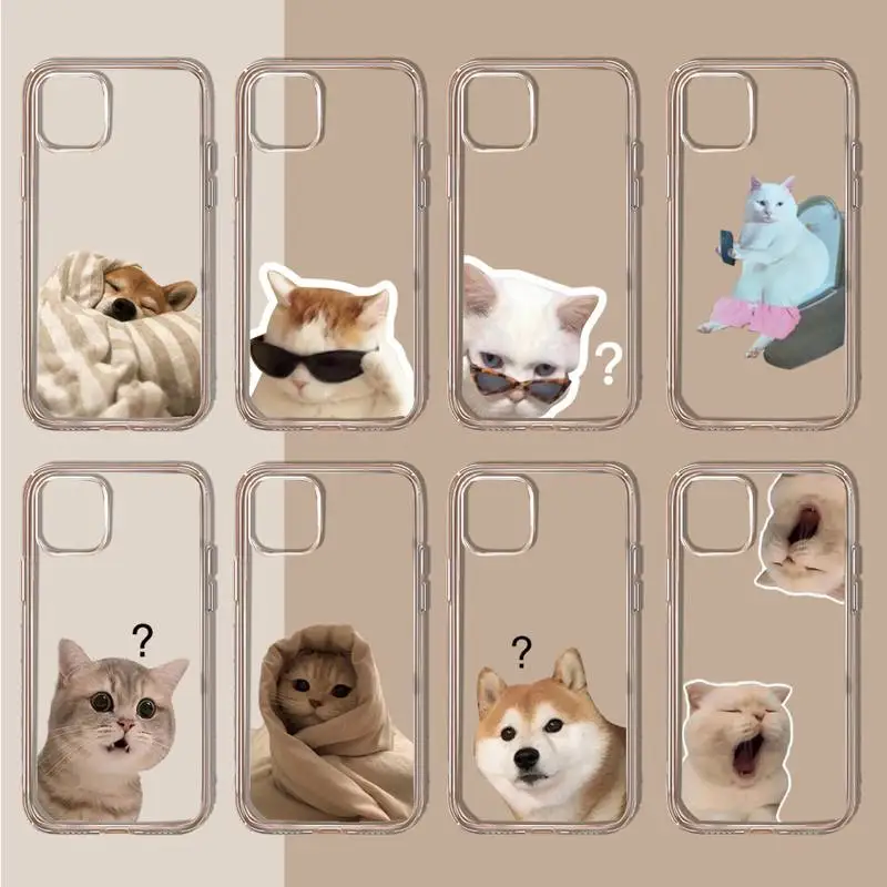 Funny cat dog cute animal Phone Case Transparent soft For iphone 11 13 12 14 x xs xr pro max mini plus
Funny cat dog cute animal Phone Case Transparent soft For iphone 11 13 12 14 x xs xr pro max mini plus