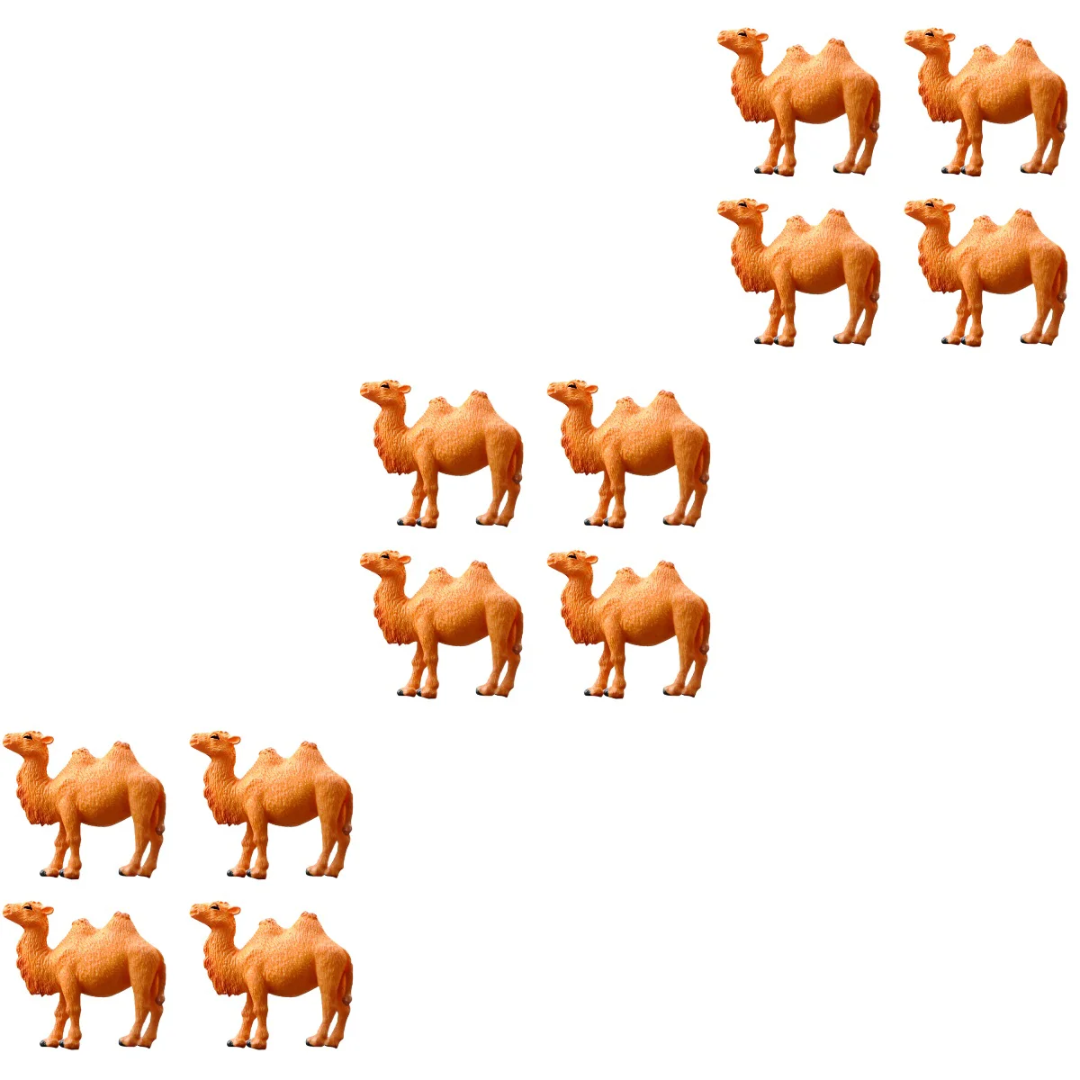 

12 PCS Miniature Camel Models PVC Camel Figurine Animal Model Desktop Ornaments Kids Toy