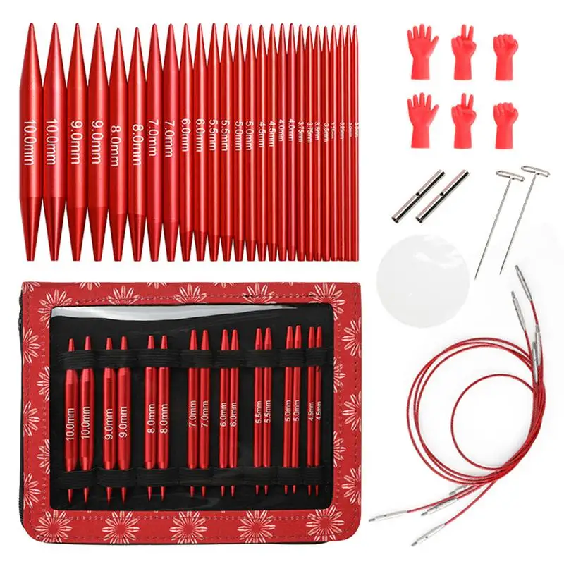 Circular Knitting Needles Set 26pcs Interchangeable Crochet Needles For Crochet Yarn Knitting Accessories Kit For Beginners Gift
Circular Knitting Needles Set 26pcs Interchangeable Crochet Needles For Crochet Yarn Knitting Accessories Kit For Beginners Gift