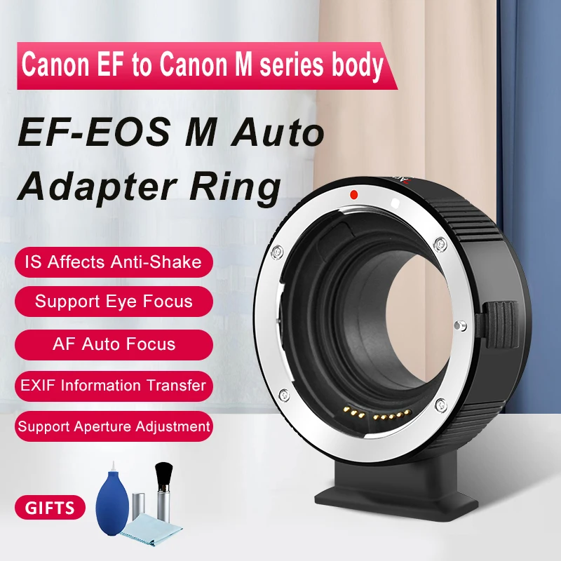 7artisans 7Artisans EF-EOS M AF Auto Focus Lens Adapter for Canon EF Lens to Canon EOS M Series Body Camera Camera Accessories
7artisans 7Artisans EF-EOS M AF Auto Focus Lens Adapter for Canon EF Lens to Canon EOS M Series Body Camera Camera Accessories
