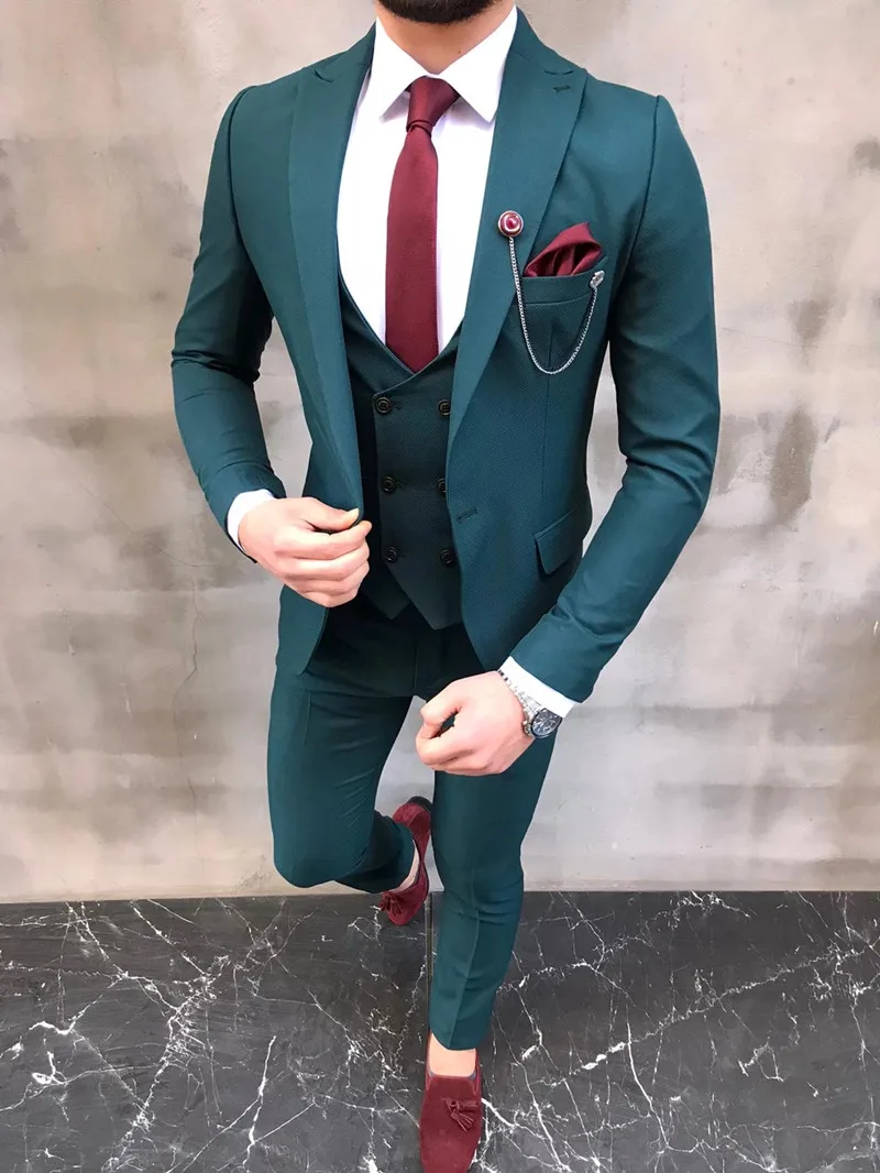 Costume Homme 3 Pieces Suit Men Peak Lapel Slim Fit Tailor Made Blazer Wedding Suits for Men Terno masculino Jacket Vest Pants
Costume Homme 3 Pieces Suit Men Peak Lapel Slim Fit Tailor Made Blazer Wedding Suits for Men Terno masculino Jacket Vest Pants