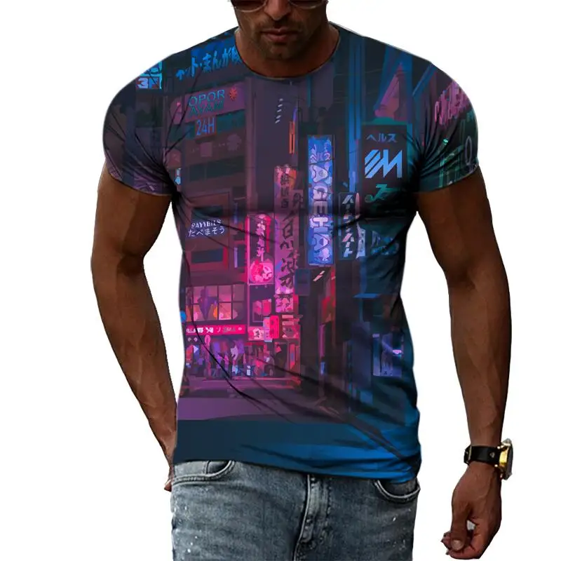 Summer Fashion landscape pattern T Shirts For Men Casual 3D Print Tee Hip Hop Harajuku Personality Round Neck Short Sleeve Top
Summer Fashion landscape pattern T Shirts For Men Casual 3D Print Tee Hip Hop Harajuku Personality Round Neck Short Sleeve Top
