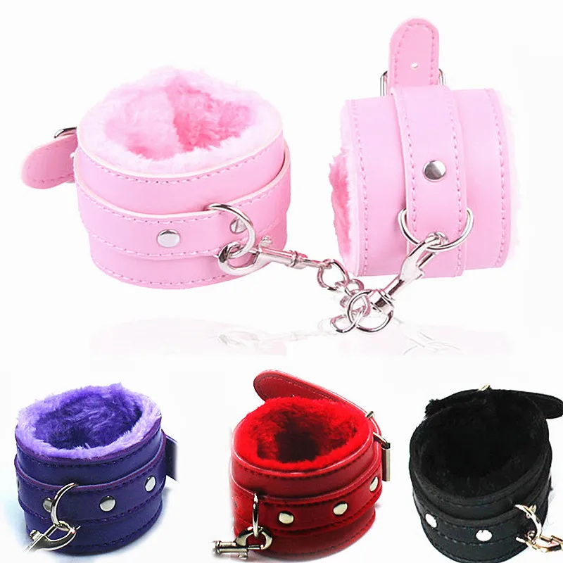 

Sex Toys Handcuffs 1Pair PU Leather Restraints Bondage Cuffs Roleplay Tools Erotic Handcuffs for Couples GameSex Products Sexy